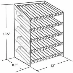 Global Approved 222885, 60 Compartment Cosmetic Display, 12"W x 18.5"H x 8.5"D, CLR, 1 Pc -Containers & Organizers Sales Store 222885 3