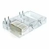 Global Approved 225504 3 Section Tray W/Pushers & Tracks-9.125"W x 1.5"H x 5.8125"D- CLR