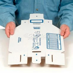 Global Industrial™ Foldable Corrugated Shelf Bin 2"W x 18"D x 4-1/2"H, White - Pkg Qty 100 -Containers & Organizers Sales Store 234804 02