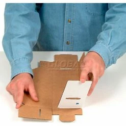 Global Industrial™ Foldable Corrugated Shelf Bin 2"W x 18"D x 4-1/2"H, White - Pkg Qty 100 -Containers & Organizers Sales Store 234804 03