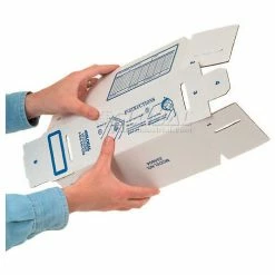 Global Industrial™ Foldable Corrugated Shelf Bin 2"W x 18"D x 4-1/2"H, White - Pkg Qty 100 -Containers & Organizers Sales Store 234804 10