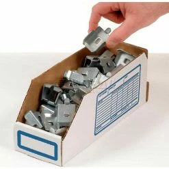 Global Industrial™ Foldable Corrugated Shelf Bin 2"W x 18"D x 4-1/2"H, White - Pkg Qty 100 -Containers & Organizers Sales Store 234804 14