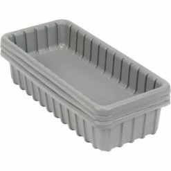 Dandux Dividable Nesting Plastic Box 50P1811050 - 17-3/4"L x 10-7/8"W x 5"H, Gray - Pkg Qty 5 -Containers & Organizers Sales Store 235909 1