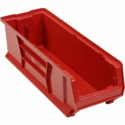 Quantum Storage Systems Quantum Plastic Hulk Stacking Bin, 8-1/4"W x 24"D x 9"H, Red - Pkg Qty 6