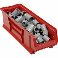 Quantum Storage Systems Quantum Plastic Hulk Stacking Bin, 8-1/4"W x 24"D x 9"H, Red - Pkg Qty 6 -Containers & Organizers Sales Store 238048RD 02