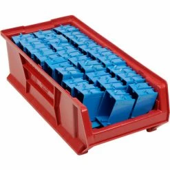 Quantum Storage Systems Quantum Plastic Hulk Stacking Bin, 11"W x 24"D x 7"H, Red - Pkg Qty 4 -Containers & Organizers Sales Store 238050RD 02