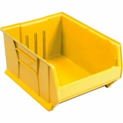 Quantum Storage Systems Quantum Plastic Hulk Stacking Bin, 18-1/4"W x 24"D x 12"H, Yellow
