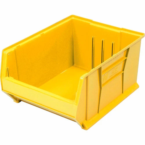 Quantum Storage Systems Quantum Plastic Hulk Stacking Bin, 18-1/4"W x 24"D x 12"H, Yellow 6 Quantum Storage Systems Quantum Plastic Hulk Stacking Bin, 18-1/4"W x 24"D x 12"H, Yellow - Image 6