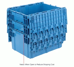 Global Industrial Plastic Shipping/Storage Tote W/Attached Lid, 28-1/8"x20-3/4"x15-5/8", Blue 37 Global Industrial Plastic Shipping/Storage Tote W/Attached Lid, 28-1/8"x20-3/4"x15-5/8", Blue -Containers & Organizers Sales Store 238148BLIN 4wco