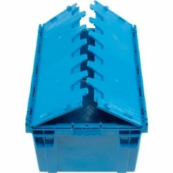 Global Industrial Plastic Shipping/Storage Tote W/Attached Lid, 28-1/8"x20-3/4"x15-5/8", Blue 27 Global Industrial Plastic Shipping/Storage Tote W/Attached Lid, 28-1/8"x20-3/4"x15-5/8", Blue -Containers & Organizers Sales Store 238148BL 06