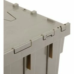 Global Industrial™ Plastic Shipping/Storage Tote W/Attached Lid, 28-1/8"x20-3/4"x15-5/8", Gray -Containers & Organizers Sales Store 238148 08