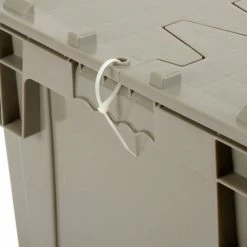 Global Industrial™ Plastic Shipping/Storage Tote W/Attached Lid, 28-1/8"x20-3/4"x15-5/8", Gray -Containers & Organizers Sales Store 238148 11