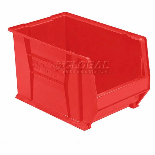 Akro-Mils® Super-Size AkroBin® Plastic Stacking Bin, 12-3/8"W x 20"D x 12"H, Red - Pkg Qty 2 2 Akro-Mils® Super-Size AkroBin® Plastic Stacking Bin, 12-3/8"W x 20"D x 12"H, Red - Pkg Qty 2 - Image 2