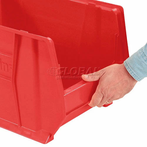 Akro-Mils® Super-Size AkroBin® Plastic Stacking Bin, 12-3/8"W x 20"D x 12"H, Red - Pkg Qty 2 3 Akro-Mils® Super-Size AkroBin® Plastic Stacking Bin, 12-3/8"W x 20"D x 12"H, Red - Pkg Qty 2 - Image 3