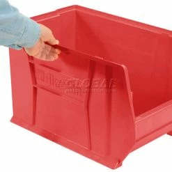 Akro-Mils® Super-Size AkroBin® Plastic Stacking Bin, 12-3/8"W x 20"D x 12"H, Red - Pkg Qty 2 25 Akro-Mils® Super-Size AkroBin® Plastic Stacking Bin, 12-3/8"W x 20"D x 12"H, Red - Pkg Qty 2 -Containers & Organizers Sales Store 238284RD 06