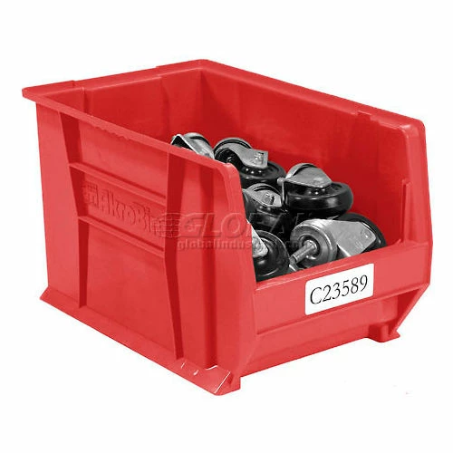 Akro-Mils® Super-Size AkroBin® Plastic Stacking Bin, 12-3/8"W x 20"D x 12"H, Red - Pkg Qty 2 9 Akro-Mils® Super-Size AkroBin® Plastic Stacking Bin, 12-3/8"W x 20"D x 12"H, Red - Pkg Qty 2 - Image 9