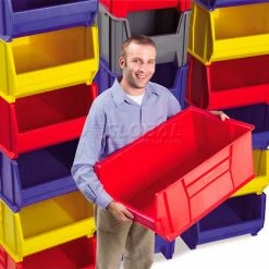 Akro-Mils® Super-Size AkroBin® Plastic Stacking Bin, 11"W x 23-7/8"D x 10"H, Red - Pkg Qty 4 -Containers & Organizers Sales Store 238286RD 11
