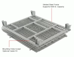 Global Industrial™ Folding Wire Container 48"L x 40"W x 42-1/2"H 5000 Lb. Capacity -Containers & Organizers Sales Store 239341 3wco 3