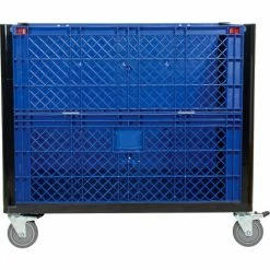 Global Industrial™ Easy Assembly Solid Wall Container - Drop Gate/Casters 39-1/4x31-1/2x34 OH -Containers & Organizers Sales Store 239452DC 03