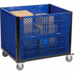 Global Industrial™ Easy Assembly Solid Wall Container - Drop Gate/Casters 39-1/4x31-1/2x34 OH -Containers & Organizers Sales Store 239452DC 05