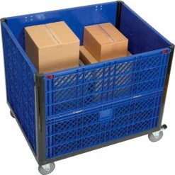 Global Industrial™ Easy Assembly Solid Wall Container - Drop Gate/Casters 39-1/4x31-1/2x34 OH -Containers & Organizers Sales Store 239452DC 07