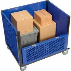 Global Industrial™ Easy Assembly Solid Wall Container - Drop Gate/Casters 39-1/4x31-1/2x34 OH -Containers & Organizers Sales Store 239452DC 08