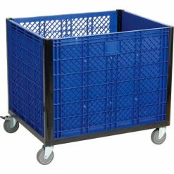 Global Industrial™ Easy Assembly Solid Wall Container - Drop Gate/Casters 39-1/4x31-1/2x34 OH -Containers & Organizers Sales Store 239452DC 13