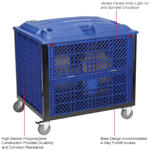 Global Industrial Easy Assembly Solid Wall Container-Drop Gate/Lid/Casters 39-1/4x31-1/2x34 OH 20 Global Industrial Easy Assembly Solid Wall Container-Drop Gate/Lid/Casters 39-1/4x31-1/2x34 OH - Image 20