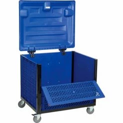 Global Industrial Easy Assembly Solid Wall Container-Drop Gate/Lid/Casters 39-1/4x31-1/2x34 OH 28 Global Industrial Easy Assembly Solid Wall Container-Drop Gate/Lid/Casters 39-1/4x31-1/2x34 OH -Containers & Organizers Sales Store 239452DP 02
