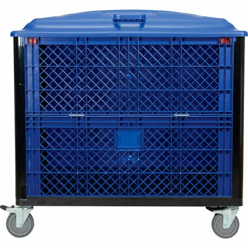 Global Industrial Easy Assembly Solid Wall Container-Drop Gate/Lid/Casters 39-1/4x31-1/2x34 OH 4 Global Industrial Easy Assembly Solid Wall Container-Drop Gate/Lid/Casters 39-1/4x31-1/2x34 OH - Image 4