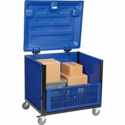 Global Industrial Easy Assembly Solid Wall Container-Drop Gate/Lid/Casters 39-1/4x31-1/2x34 OH 31 Global Industrial Easy Assembly Solid Wall Container-Drop Gate/Lid/Casters 39-1/4x31-1/2x34 OH -Containers & Organizers Sales Store 239452DP 05