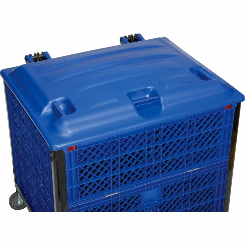 Global Industrial Easy Assembly Solid Wall Container-Drop Gate/Lid/Casters 39-1/4x31-1/2x34 OH 9 Global Industrial Easy Assembly Solid Wall Container-Drop Gate/Lid/Casters 39-1/4x31-1/2x34 OH - Image 9