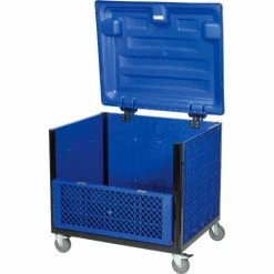 Global Industrial Easy Assembly Solid Wall Container-Drop Gate/Lid/Casters 39-1/4x31-1/2x34 OH 35 Global Industrial Easy Assembly Solid Wall Container-Drop Gate/Lid/Casters 39-1/4x31-1/2x34 OH -Containers & Organizers Sales Store 239452DP 10