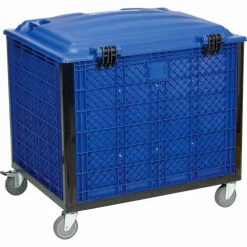 Global Industrial Easy Assembly Solid Wall Container-Drop Gate/Lid/Casters 39-1/4x31-1/2x34 OH 37 Global Industrial Easy Assembly Solid Wall Container-Drop Gate/Lid/Casters 39-1/4x31-1/2x34 OH -Containers & Organizers Sales Store 239452DP 12
