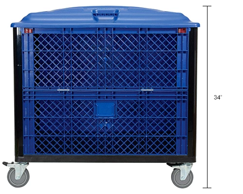 Global Industrial Easy Assembly Solid Wall Container-Drop Gate/Lid/Casters 39-1/4x31-1/2x34 OH 25 Global Industrial Easy Assembly Solid Wall Container-Drop Gate/Lid/Casters 39-1/4x31-1/2x34 OH - Image 25