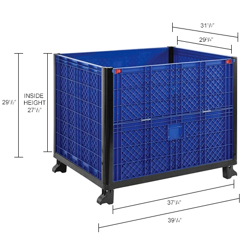 Global Industrial Easy Assembly Solid Wall Container - Drop Gate 39-1/4x31-1/2x33-1/2 Overall 25 Global Industrial Easy Assembly Solid Wall Container - Drop Gate 39-1/4x31-1/2x33-1/2 Overall - Image 25