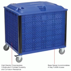 Global Industrial™ Easy Assembly Solid Wall Container - Lid/Casters 39-1/4x31-1/2x34 Overall -Containers & Organizers Sales Store 239452PIN 1wco