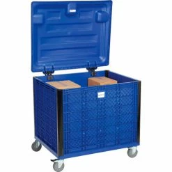 Global Industrial™ Easy Assembly Solid Wall Container - Lid/Casters 39-1/4x31-1/2x34 Overall -Containers & Organizers Sales Store 239452P 05