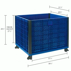 Global Industrial™ Easy Assembly Solid Wall Container 39-1/4 x 31-1/2 x 33-1/2 Overall -Containers & Organizers Sales Store 239452 dim