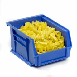 Global Industrial™ Plastic Stack & Hang Bin (24) 5-1/2"x10-7/8x5" & (24) 4-1/8"x5-3/8"x3", Blue -Containers & Organizers Sales Store 239470BL 01