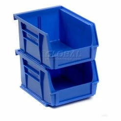Global Industrial™ Plastic Stack & Hang Bin (24) 5-1/2"x10-7/8x5" & (24) 4-1/8"x5-3/8"x3", Blue -Containers & Organizers Sales Store 239470BL 02