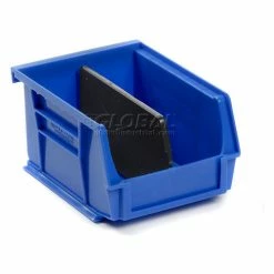 Global Industrial™ Plastic Stack & Hang Bin (24) 5-1/2"x10-7/8x5" & (24) 4-1/8"x5-3/8"x3", Blue -Containers & Organizers Sales Store 239470BL 03