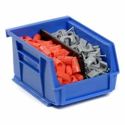 Global Industrial™ Plastic Stack & Hang Bin (24) 5-1/2"x10-7/8x5" & (24) 4-1/8"x5-3/8"x3", Blue -Containers & Organizers Sales Store 239470BL 04