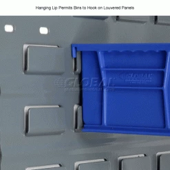 Global Industrial™ Plastic Stack & Hang Bin (24) 5-1/2"x10-7/8x5" & (24) 4-1/8"x5-3/8"x3", Blue -Containers & Organizers Sales Store 239470BL 4wco