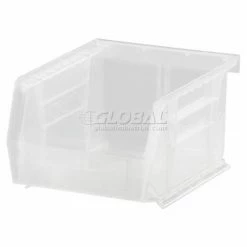 Global Industrial™ Plastic Stack & Hang Bin, 4-1/8"W x 5-3/8"D x 3"H, Clear - Pkg Qty 24