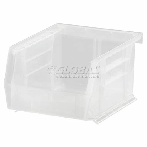 Global Industrial Plastic Stack & Hang Bin, 4-1/8"W x 5-3/8"D x 3"H, Clear - Pkg Qty 24 1 Global Industrial Plastic Stack & Hang Bin, 4-1/8"W x 5-3/8"D x 3"H, Clear - Pkg Qty 24