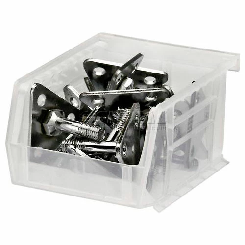 Global Industrial Plastic Stack & Hang Bin, 4-1/8"W x 5-3/8"D x 3"H, Clear - Pkg Qty 24 2 Global Industrial Plastic Stack & Hang Bin, 4-1/8"W x 5-3/8"D x 3"H, Clear - Pkg Qty 24 - Image 2