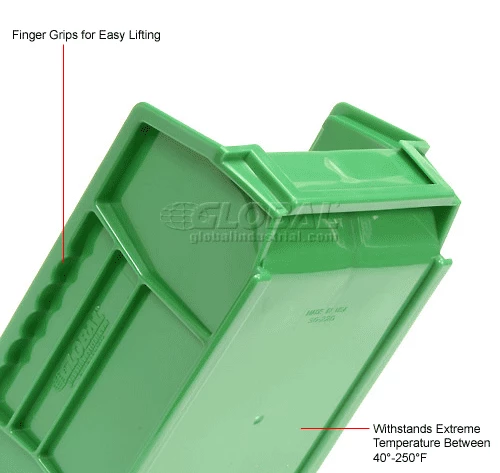 Global Industrial Plastic Stack & Hang Bin, 4-1/8"W x 7-3/8"D x 3"H, Green - Pkg Qty 24 14 Global Industrial Plastic Stack & Hang Bin, 4-1/8"W x 7-3/8"D x 3"H, Green - Pkg Qty 24 - Image 14