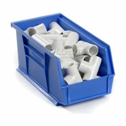 Global Industrial™ Plastic Stack & Hang Bin (24) 5-1/2"x10-7/8x5" & (24) 4-1/8"x5-3/8"x3", Blue -Containers & Organizers Sales Store 239472BL 01