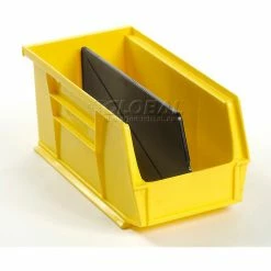Global Industrial™ Plastic Stack & Hang Bin, 5-1/2"W x 10-7/8"D x 5"H, Yellow - Pkg Qty 12 -Containers & Organizers Sales Store 239472YL 03